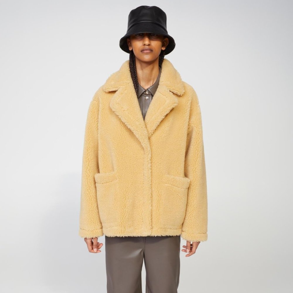 Stand Studio Tan Teddy Jacket